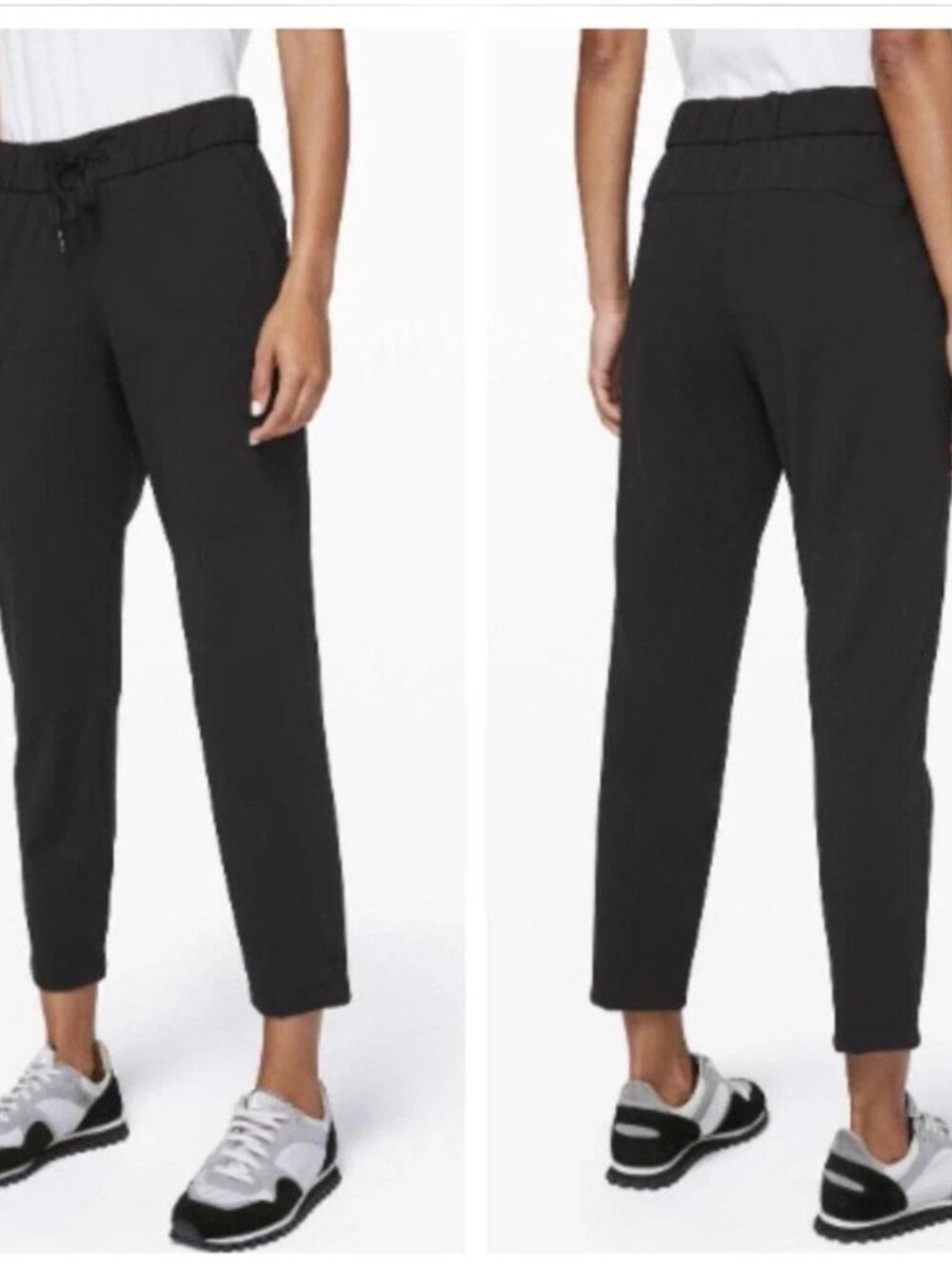 Lululemon On The Fly Pant 7/8 Black Drawstring Jogger Travel Size 2